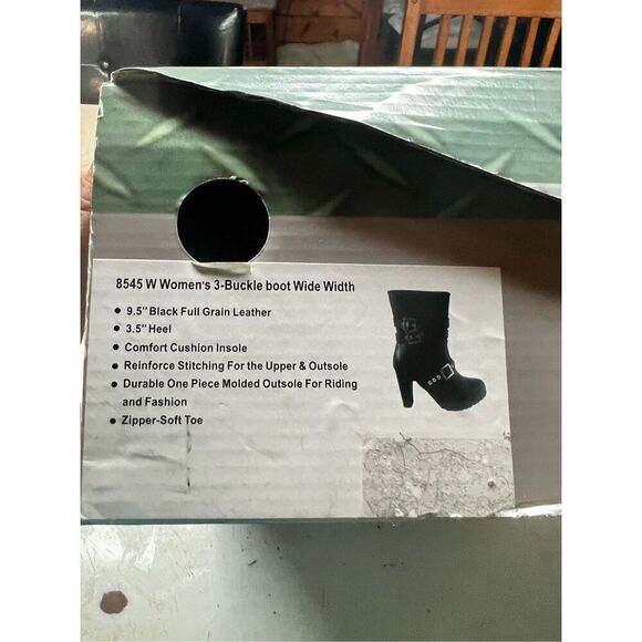 Ride Tec Women's 3 Buckle Riding Boots - Black* Leather * Heeled * Sz 10 - Picture 9 of 10